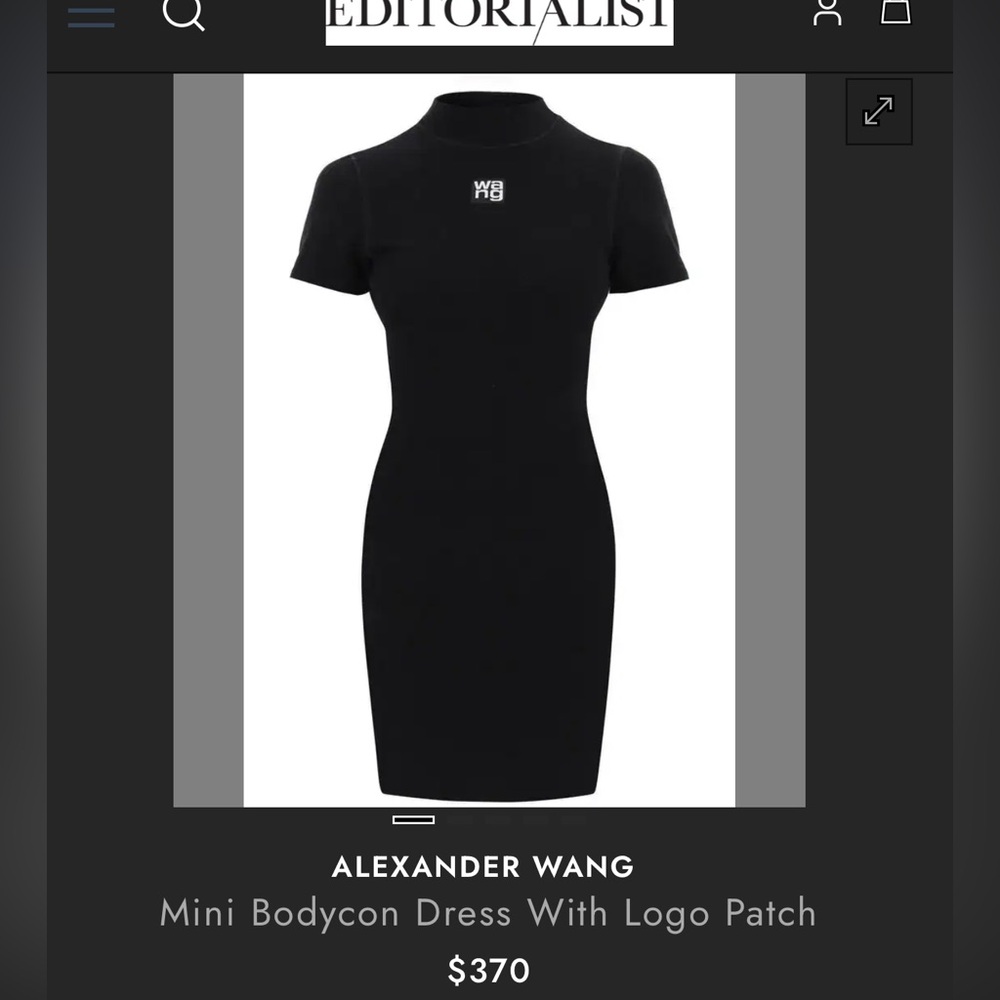 Alexander Wang Black Mini Bodycon Dress - Picture 2 of 12